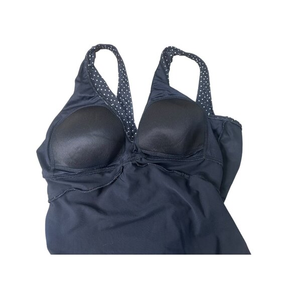 Miraclesuit Pinpoint Polka Dot One Piece Dress Swimsuit DD-Cup Women 10 Black - Picture 12 of 16